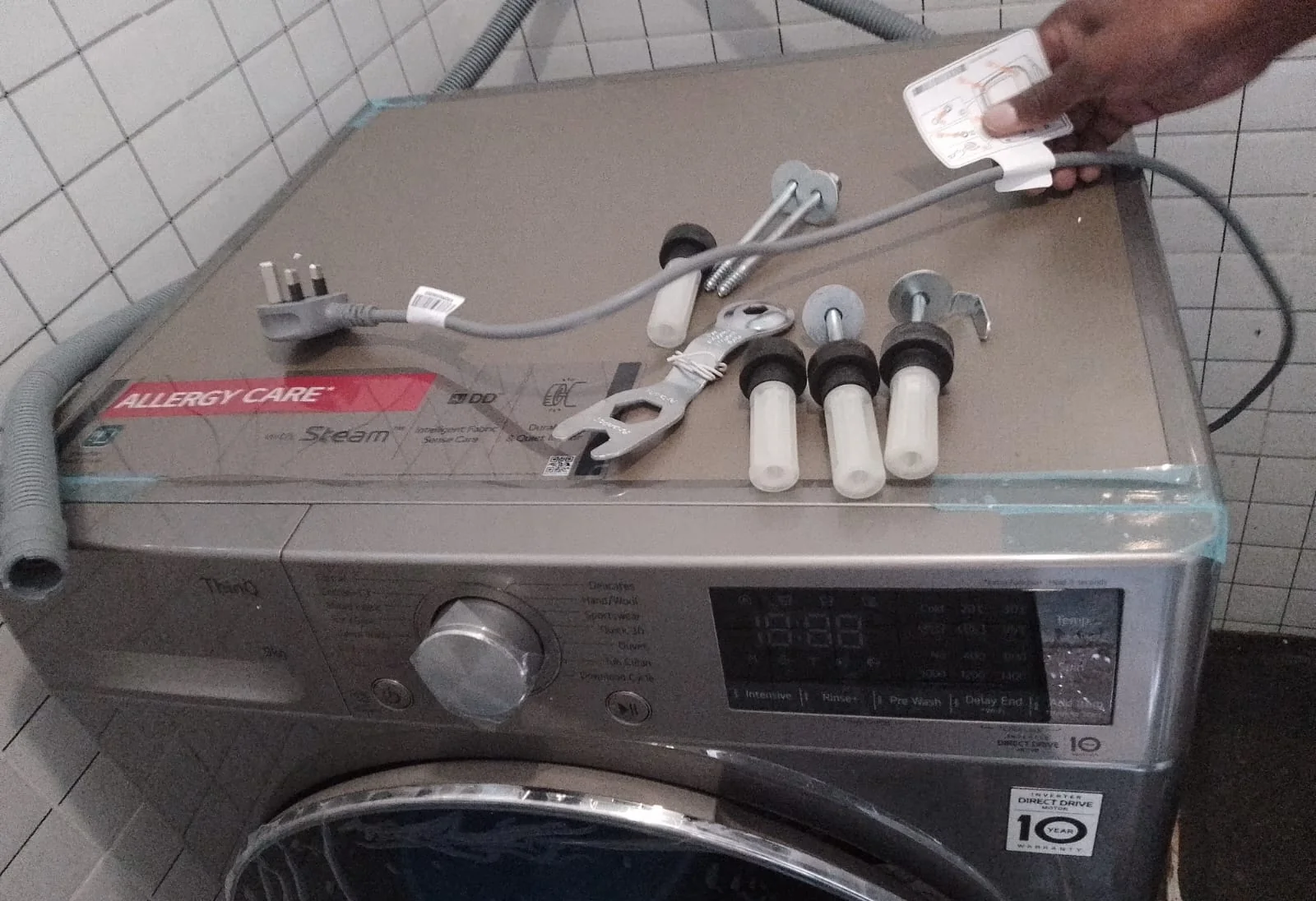 Washing machine installation and setup